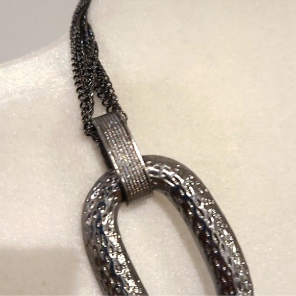 Necklace metal gum large links adjustable clasp closure NEW with Tag - Picture 3 of 3